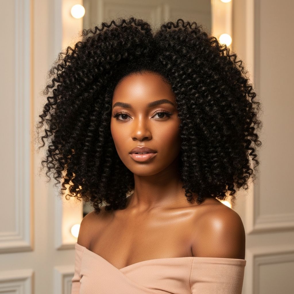 Flowing curls styling