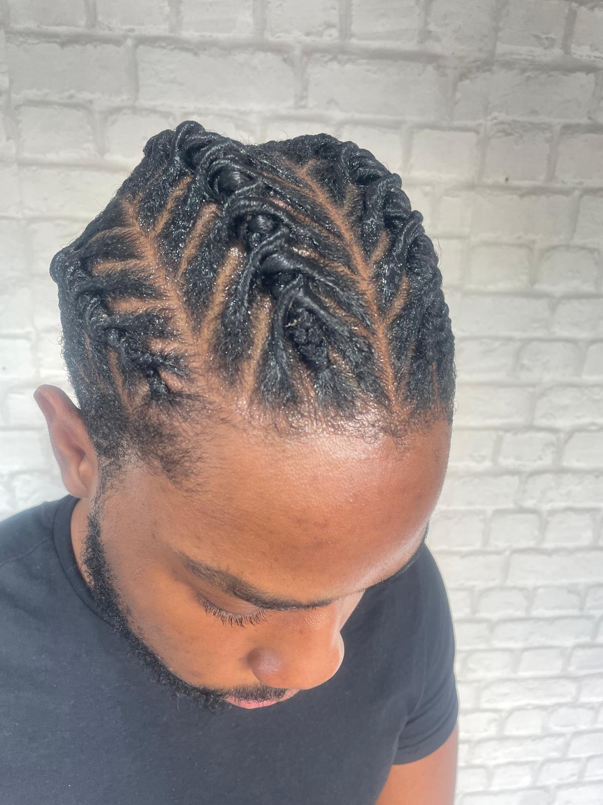 Men's barrel twist locs